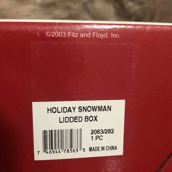 New in Box-Fitz and Floyd Lidded Snowman Box-Ceramic-2003 - Picture 6 of 16